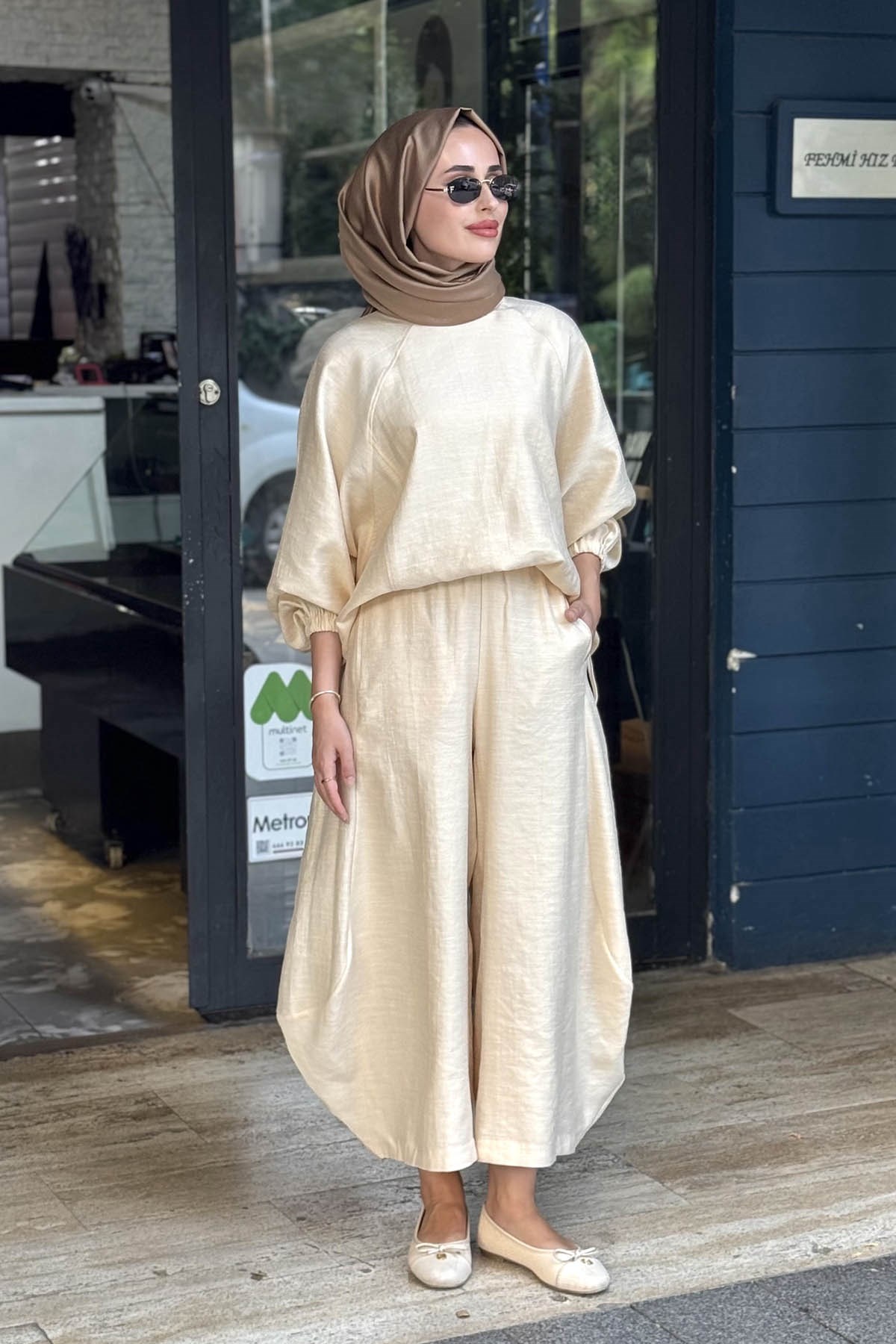 QOOQ Sasha Pantolonlu Takım 26SS250 Limon