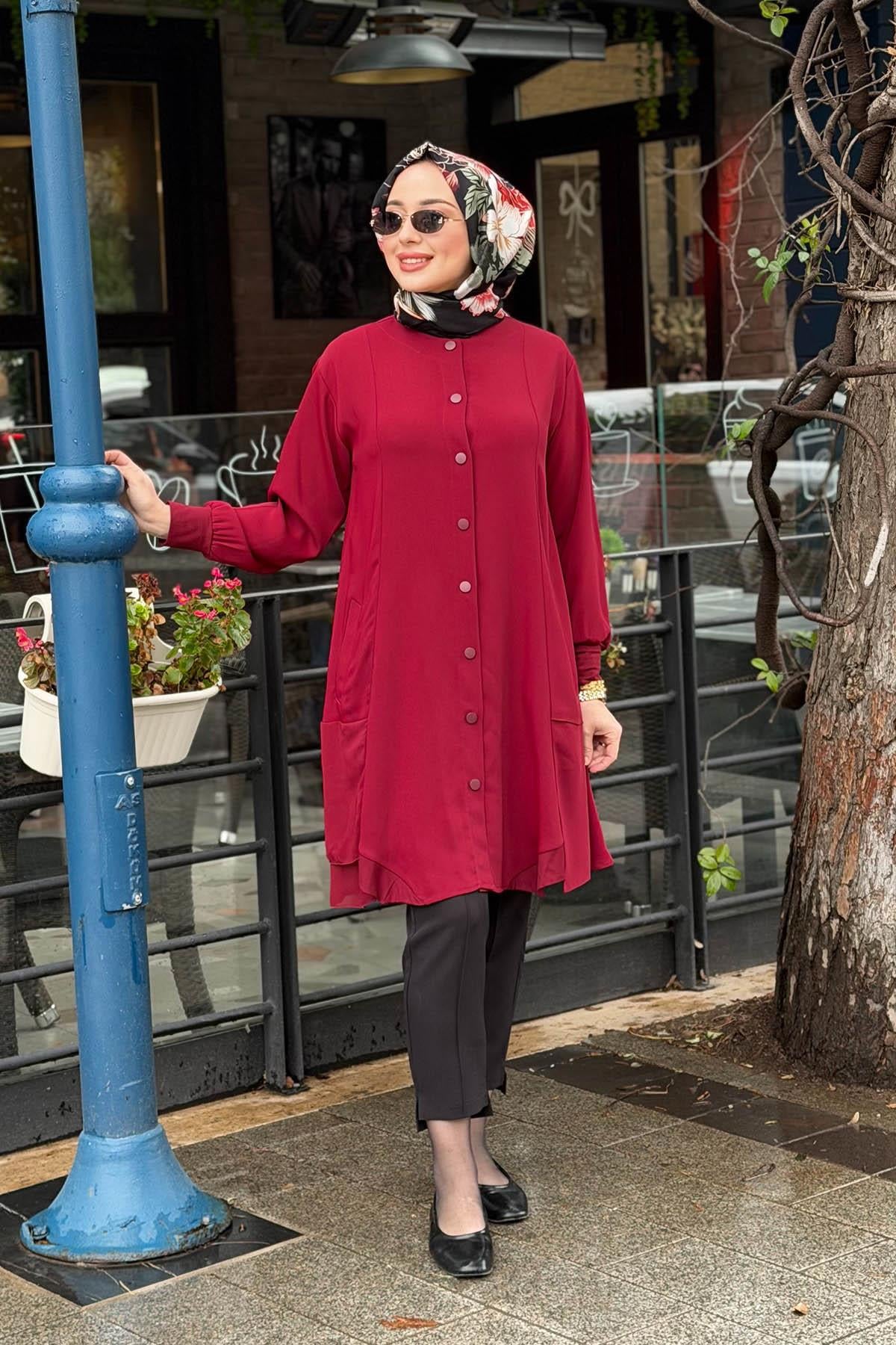 Red show Ceket 27260 Bordo