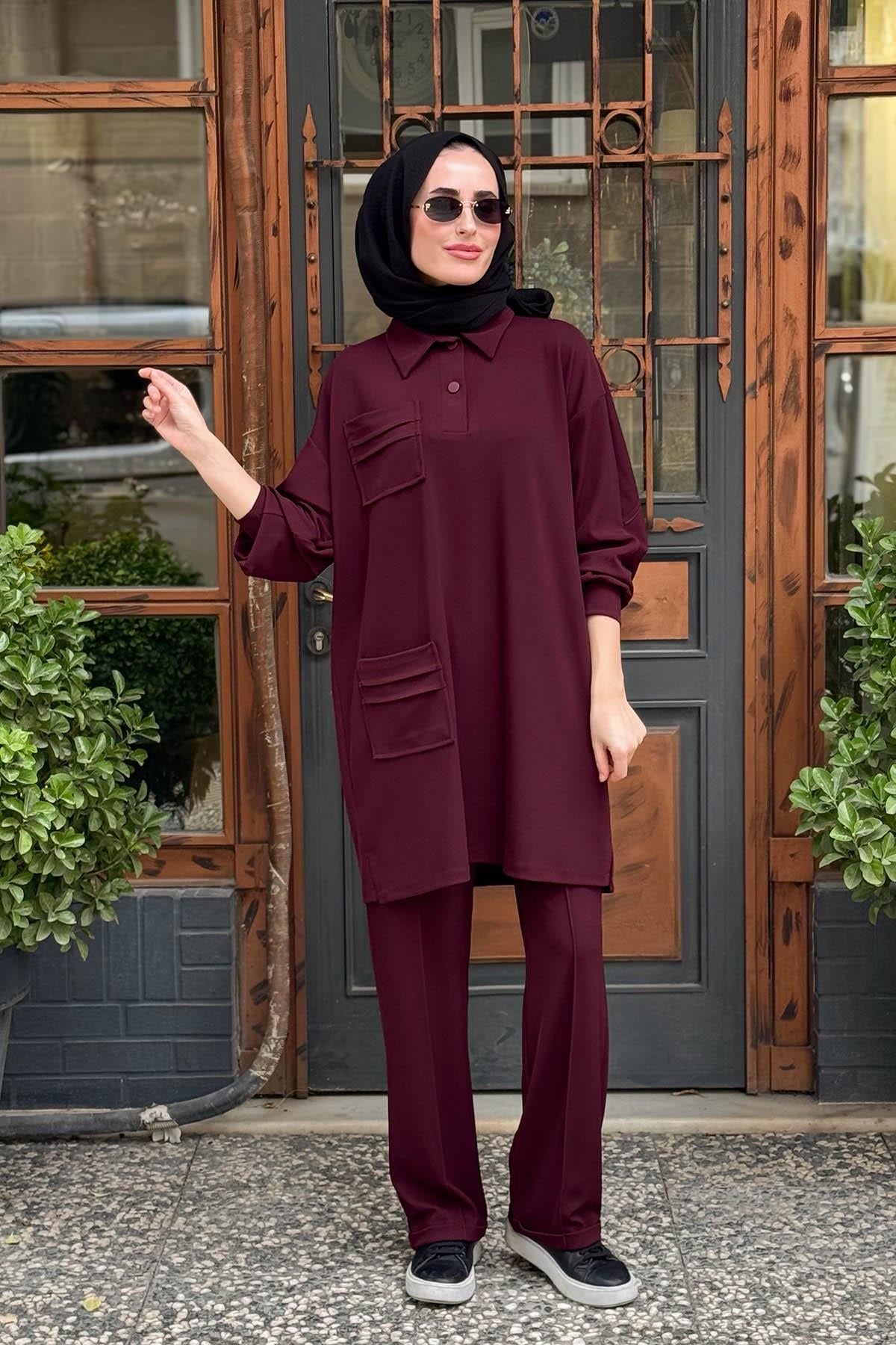 Redshow Pantolonlu Takım 26395 Bordo