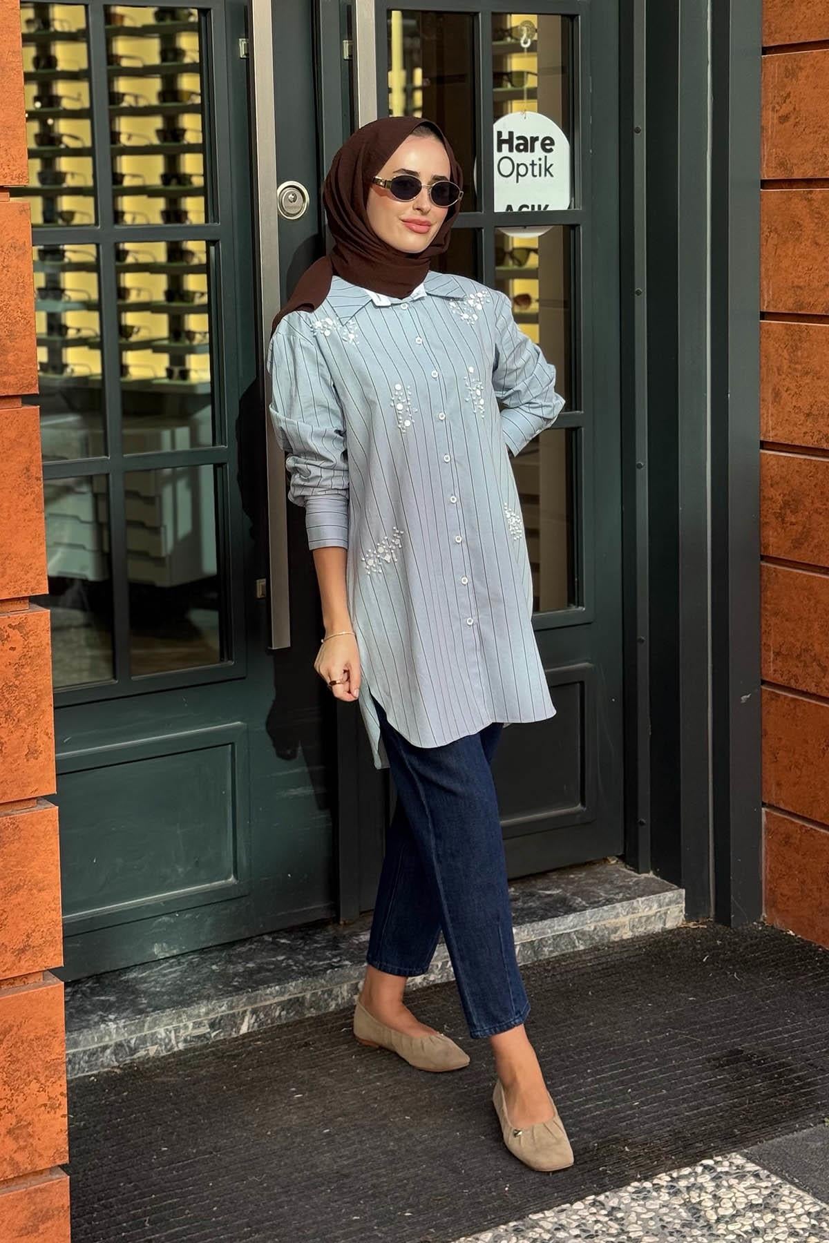 SCL Gömlek 10002521511008 Mavi