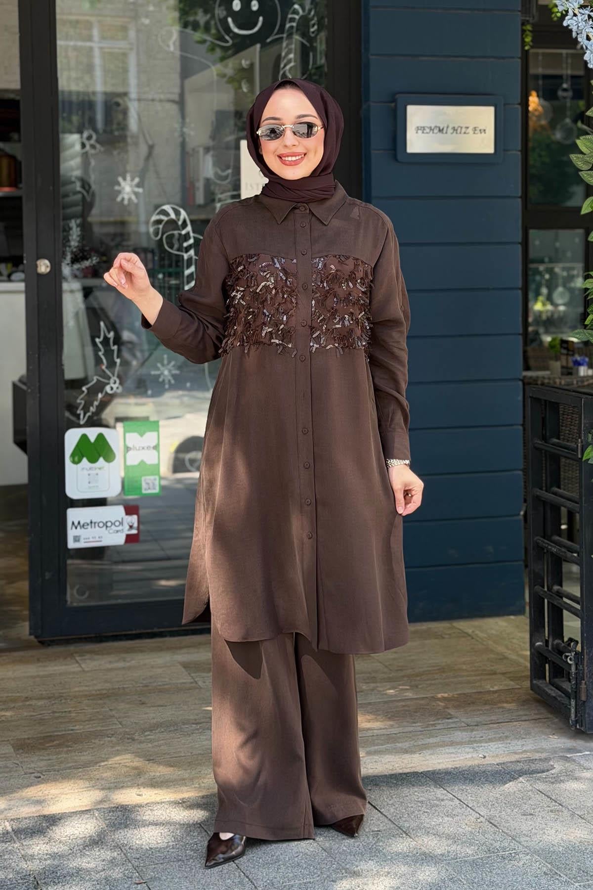 SCL Pantolonlu Takım 10002611211009T Kahve