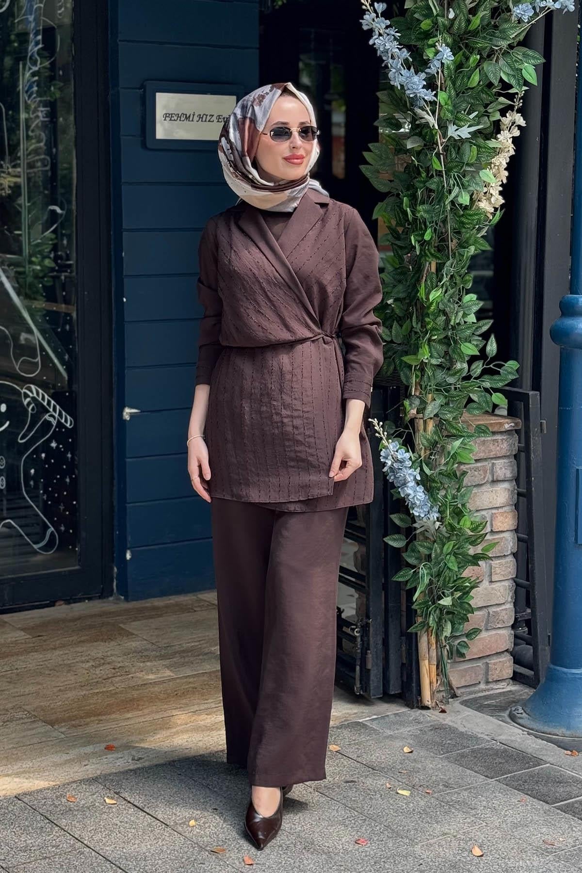 SCL Pantolonlu Takım 10002611211044T Kahve