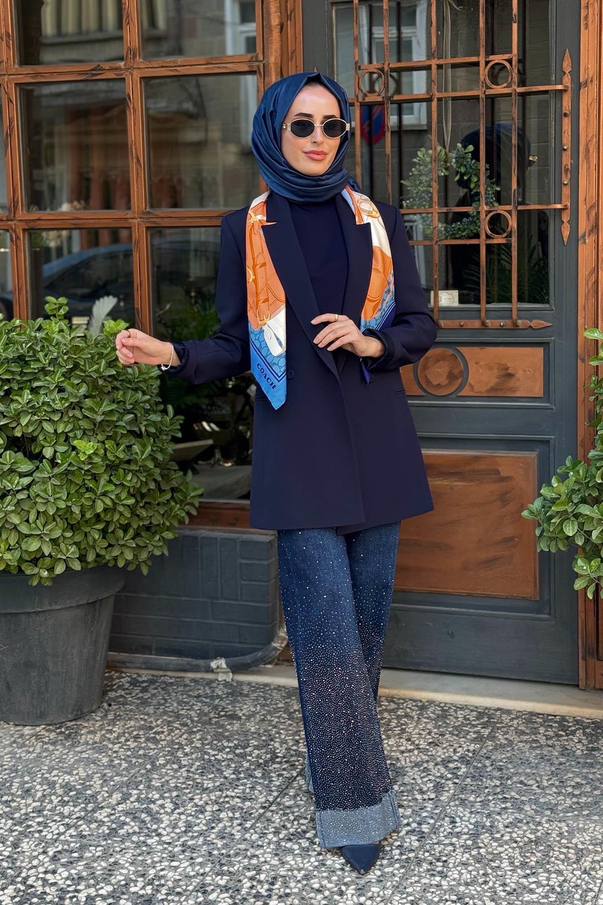 Seçil Blazer Ceket 10002521110035 Lacivert