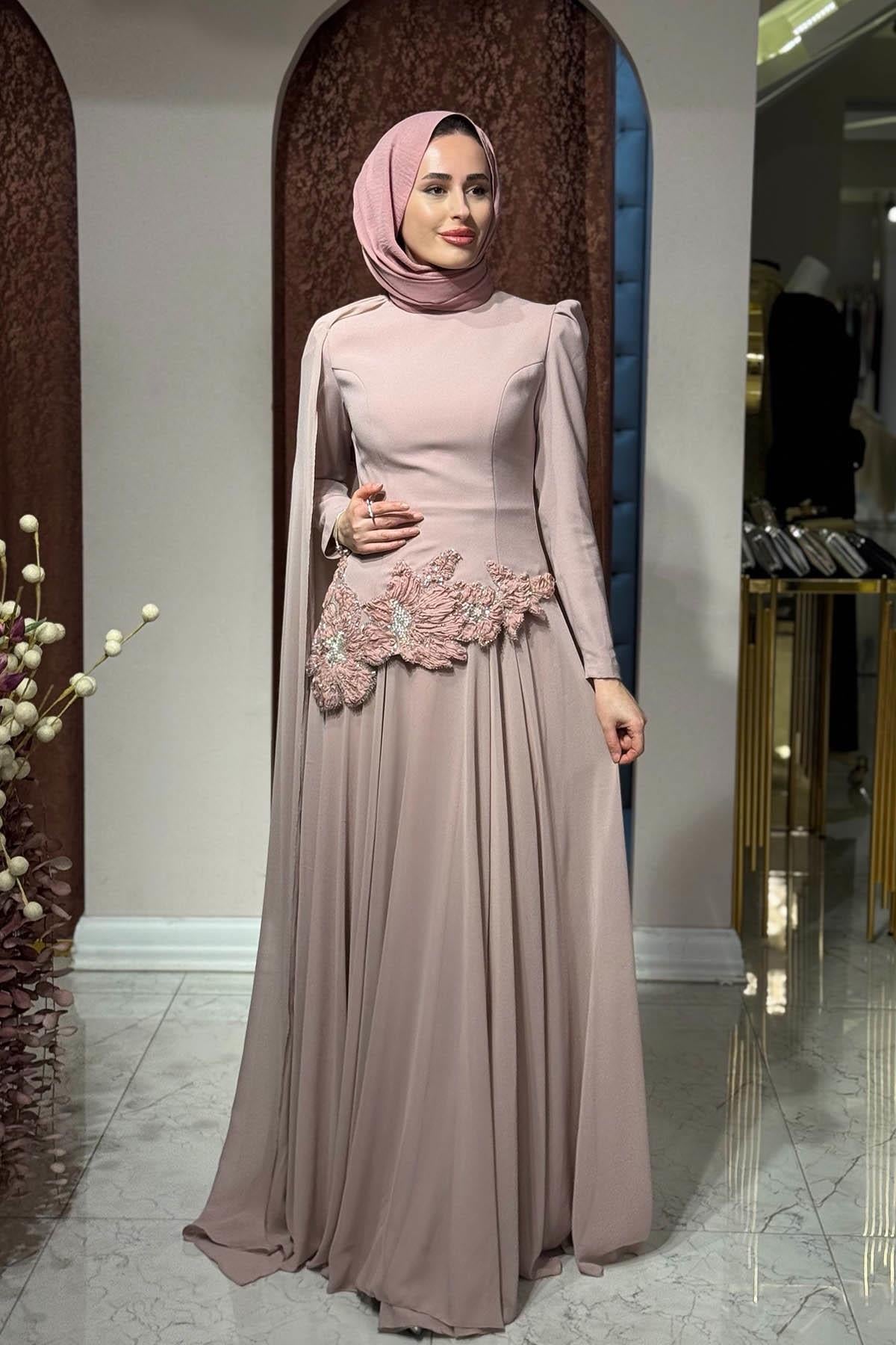 TUAY Abiye 4551 Gül Kurusu