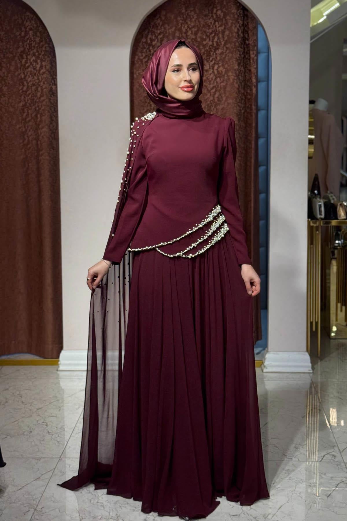 TUAY Abiye 4554 Bordo
