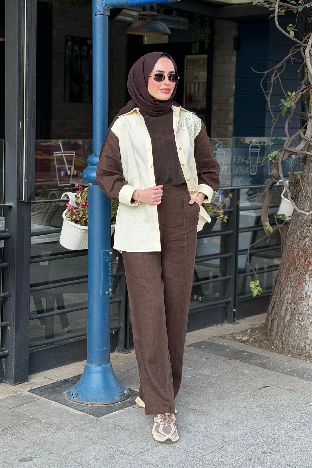 venöve Elia Pantolonlu Takım 26SSGOM0005 Sarı