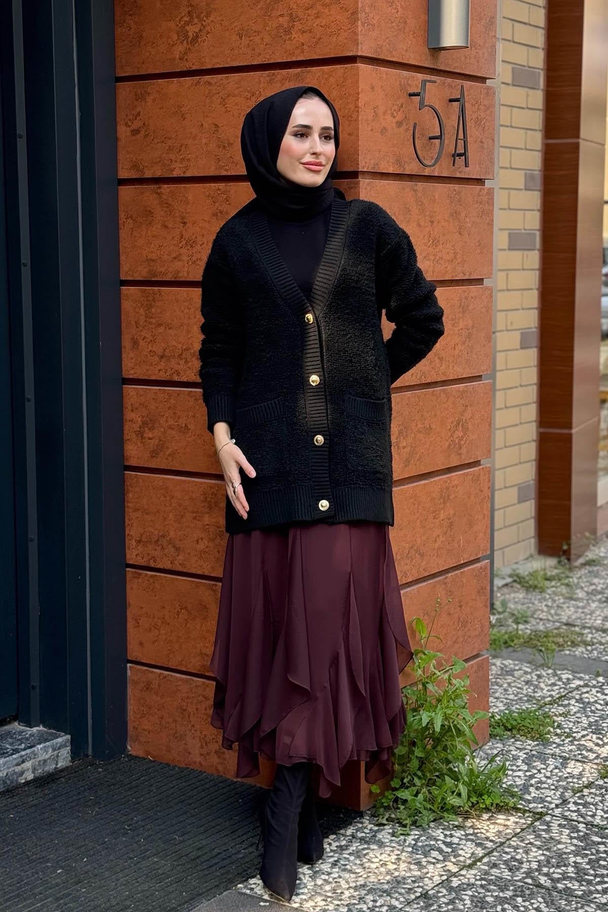 venöve Norre Hırka 26FWHRK0003 Siyah