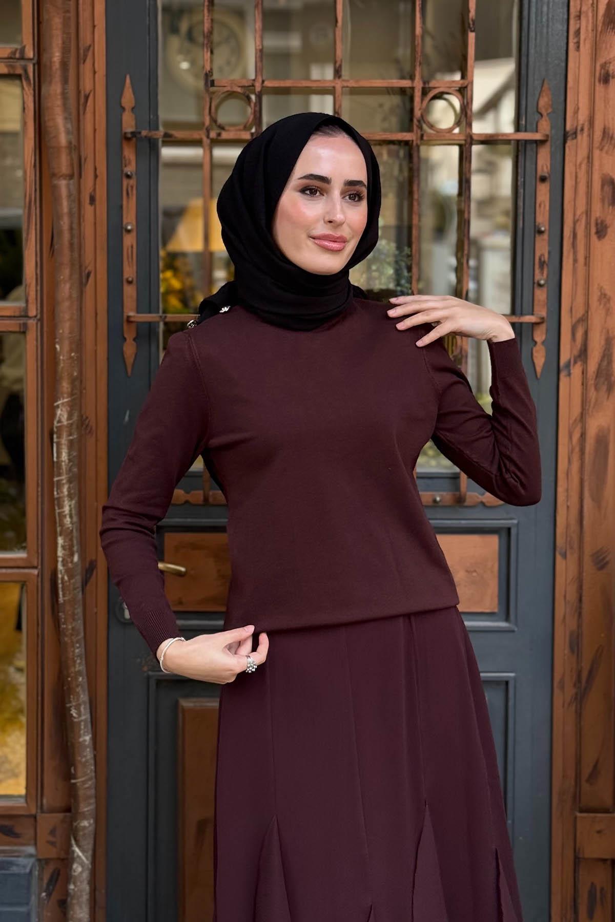 venöve Pety Triko Kazak 26FWTRI0006 Bordo