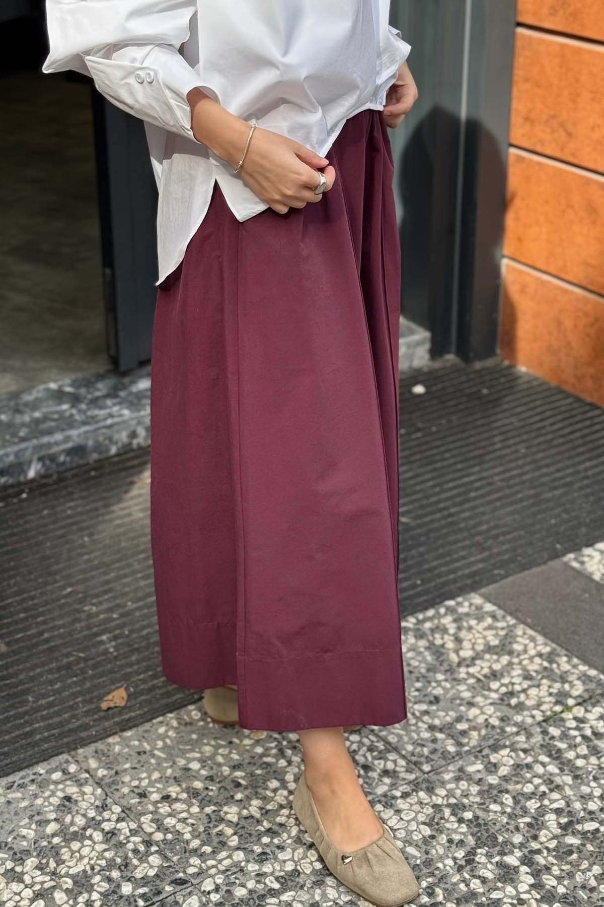venöve Soles Pantolon 27FWPNT0038 Bordo