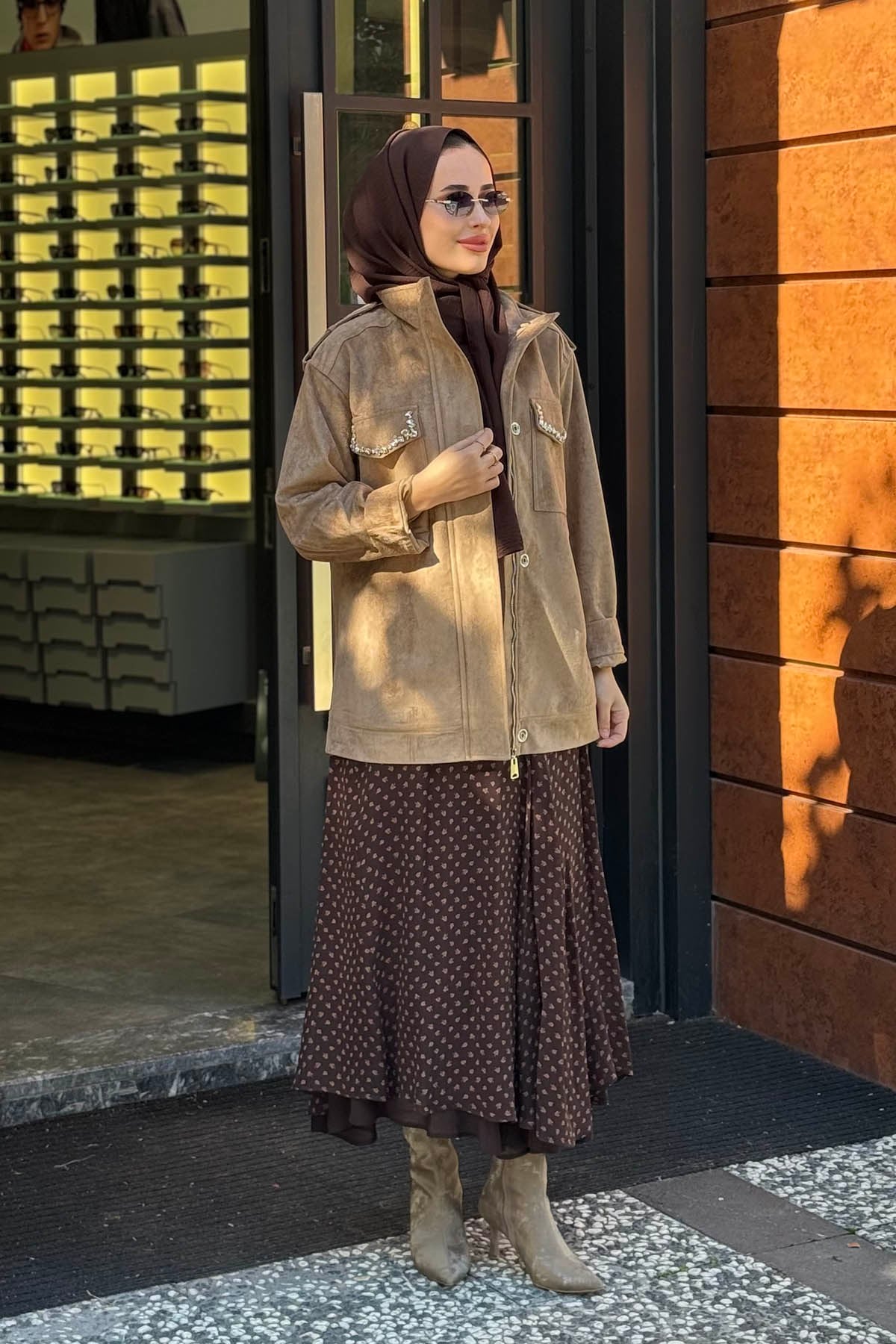 WENNORA Süet Ceket 2001 Bej