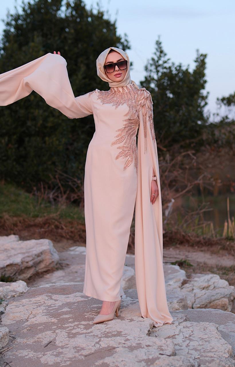 WHİTE CORNER Abiye 2958 Bej