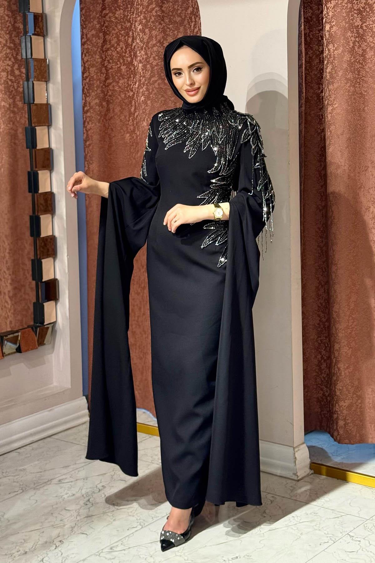 WHİTE CORNER Abiye 2958 Siyah