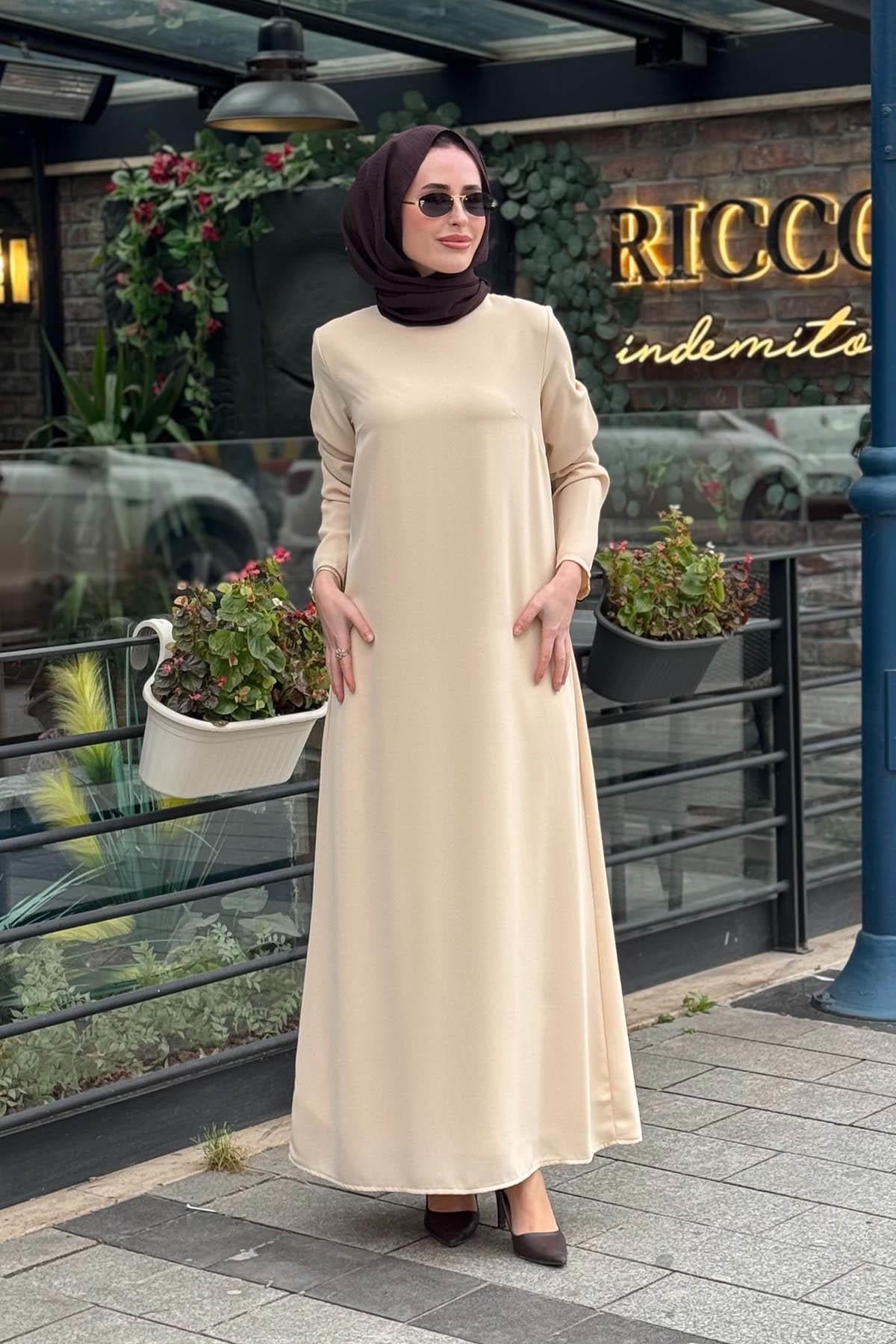 WHITE CORNER Elbise 1106 Bej