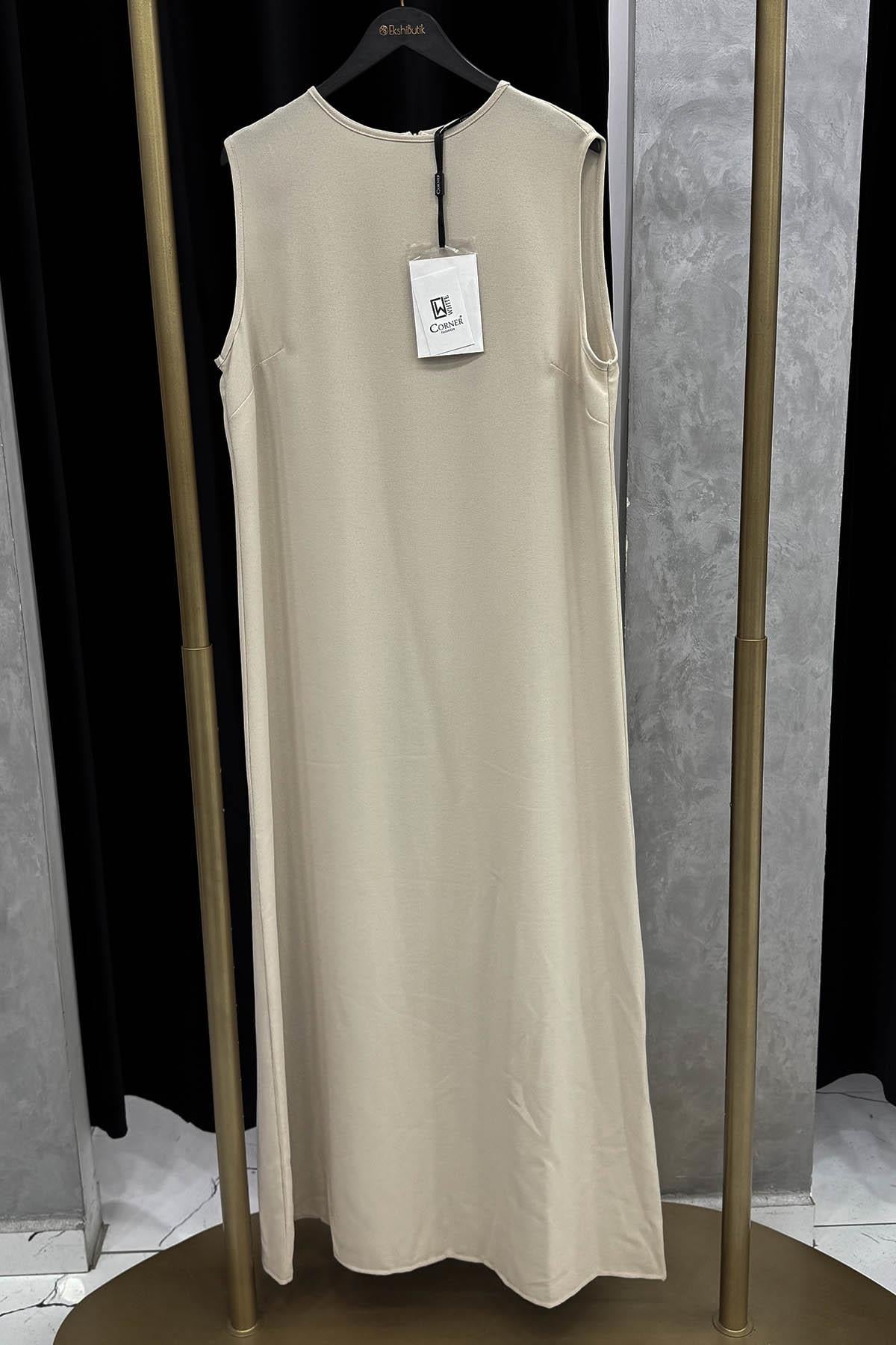 WhiteCorner Elbise 1107 Bej
