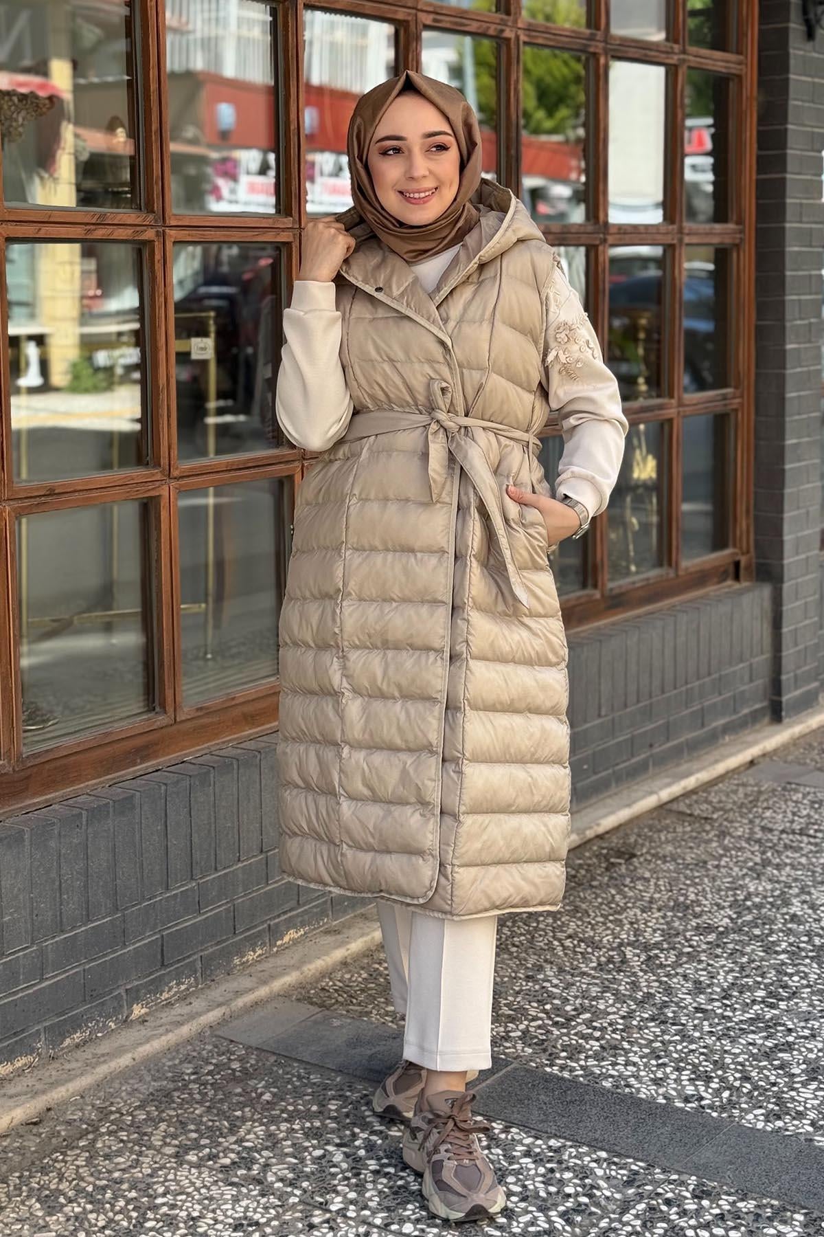 WOMANİA Yelek 18283 Bej