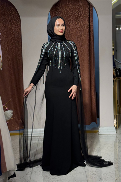 FASHION NIGHT Abiye 7530 Siyah