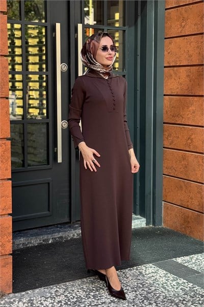 MİSS DALİDA Elbise 3264004 Kahverengi