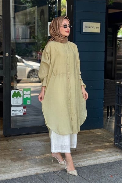 QOOQ Minerva Tunik 26SS237 Limon Sarısı