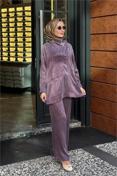 QOOQ Pantolonlu Takım 27FW227T Mor