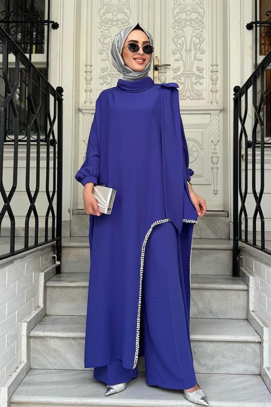 JAMILA SARAH Pantolonlu Takım SS25-9080 | Ekshibutik.com