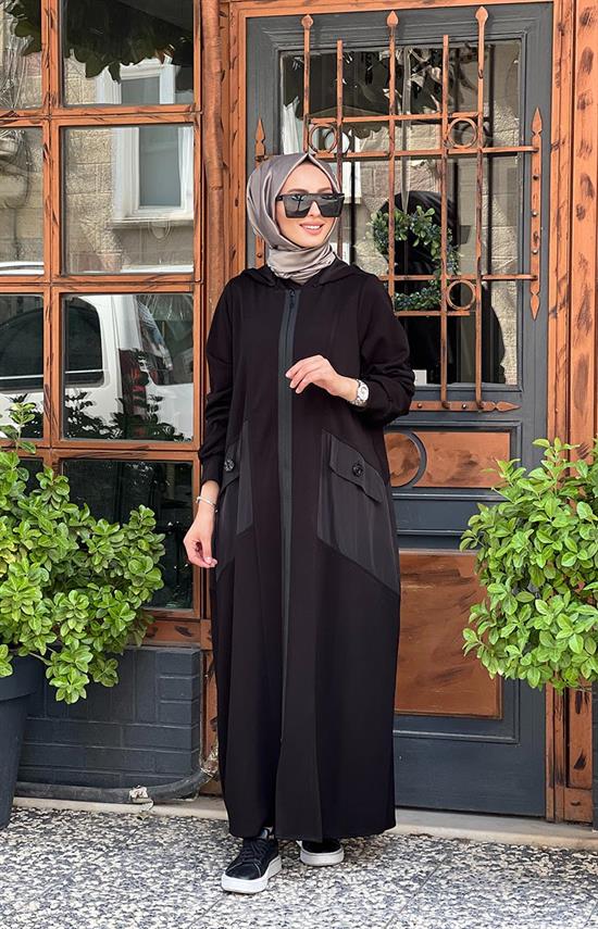 Nurcan Çetin Kapüşonlu Ferace 16919 | Ekshibutik.com