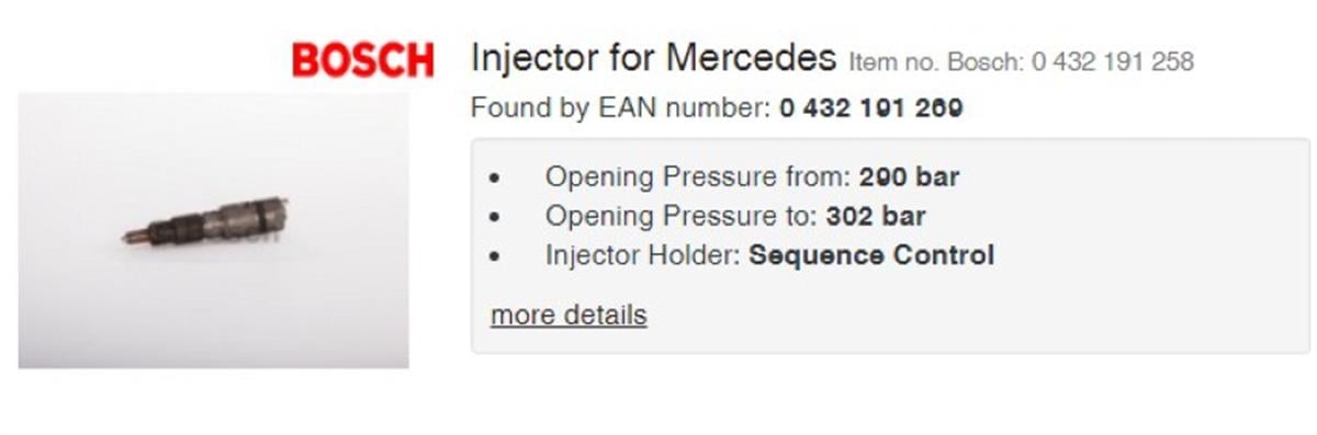 ENJEKTOR KUTUGU (ISI KALKANSIZ) M-BENZ AXOR 457 EURO 3 1835 1840