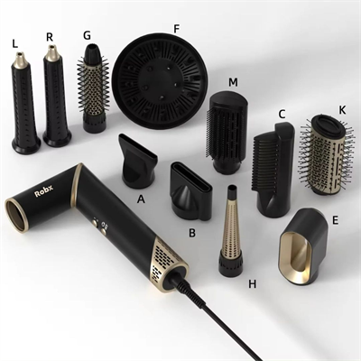 Robx 818 Airwrap 11 In 1 Saç Şekillendirme Ve Kurutma Çok Fonksiyonlu Ultra Set