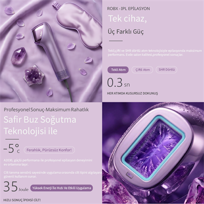 Robx A2030 IPL Sapphire Sogutma 35 joule Ultra Güç Hızlı Etki Çoklu Seri Otomatik Atım Bay Bayan.