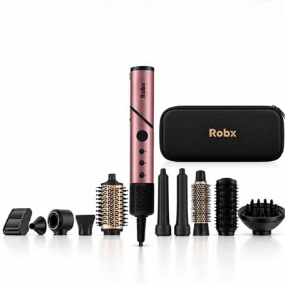 Robx Multi-Styler 10 IN 1. Arada İyonik Saç Şekillendirici Set Pembe