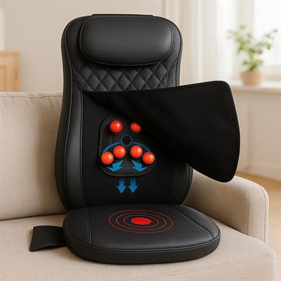 Robx S228 Titreşimli Isıtmalı Soğutmalı Sırt-Boyun-Bel Yoğurmalı Masaj Koltuğu Yastıklı