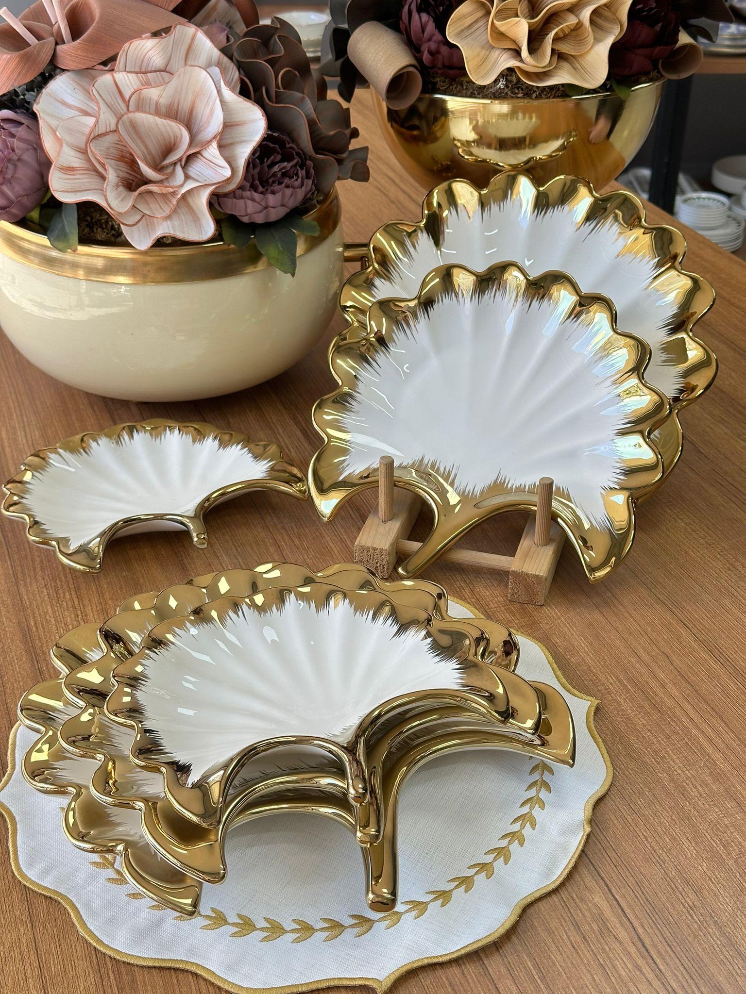 3 Parça Line Yaprak Sunum Tabak