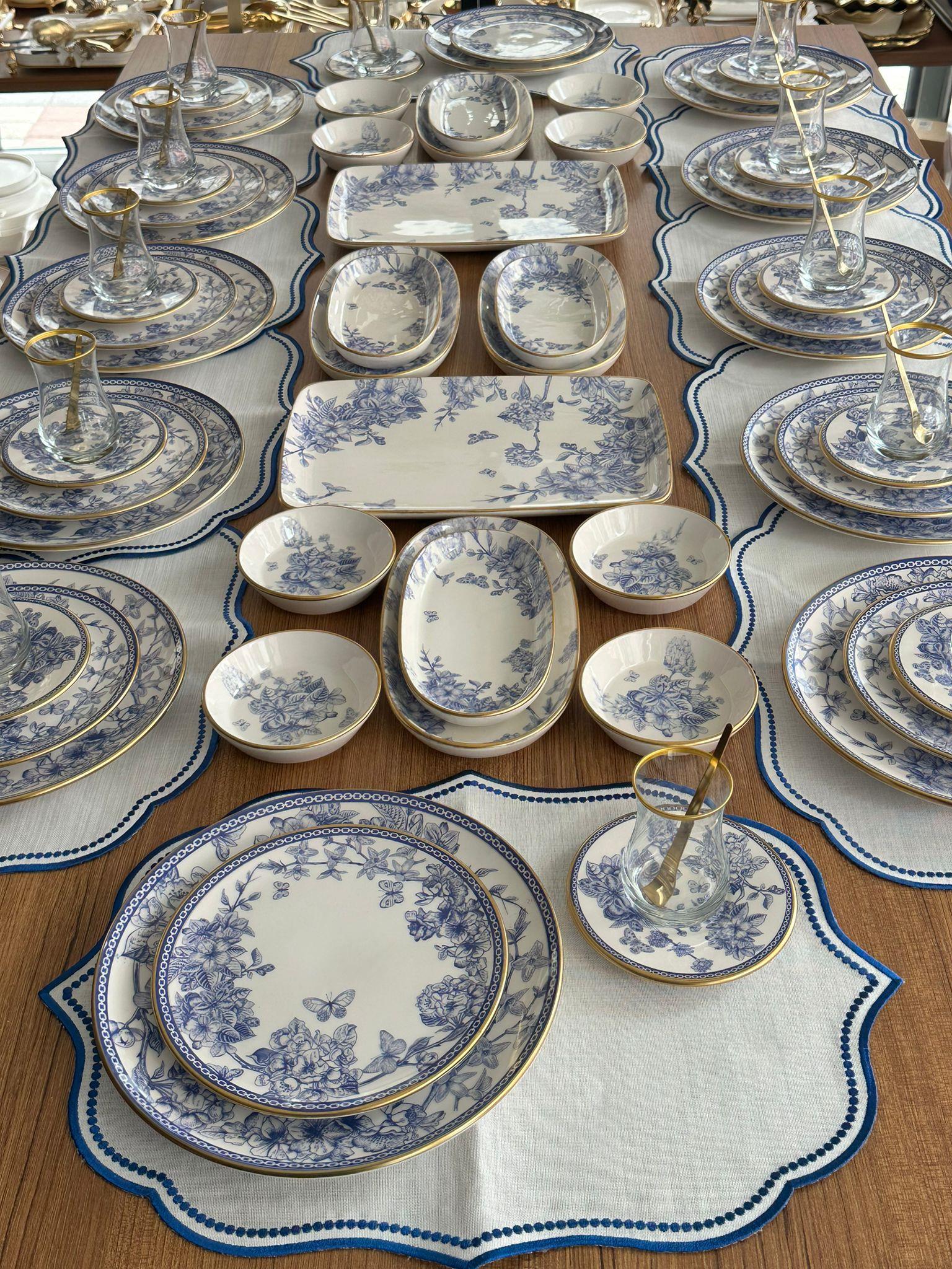 90 Parça 12 Kişilik Spring Time Kahvaltı Seti