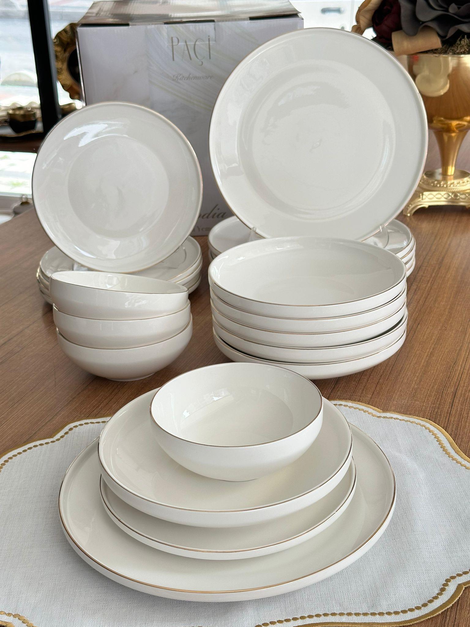 Yemek Takımı 24 Parça 6 Kişilik Clodia Gold