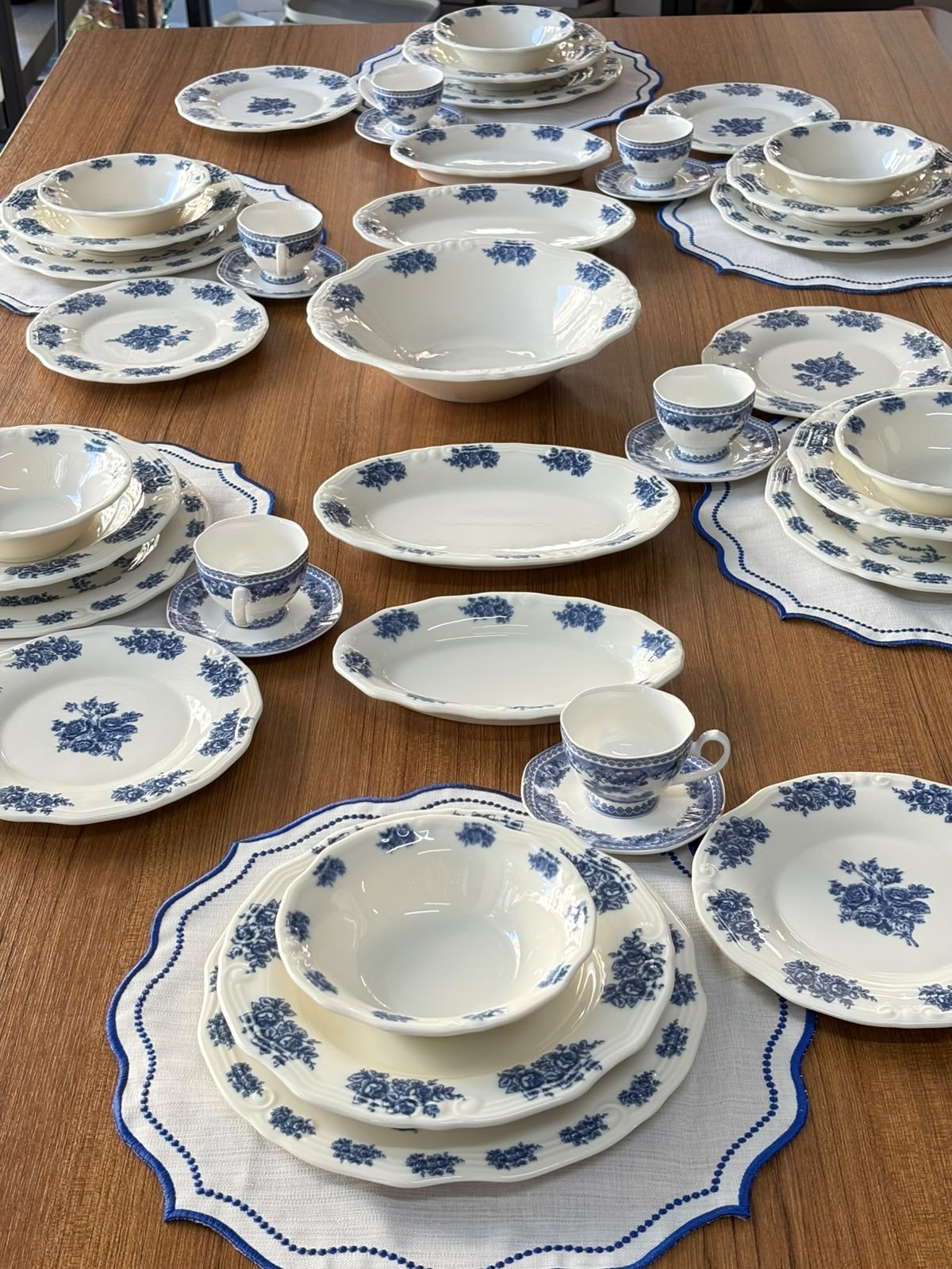 Yemek Takımı 47 Parça 6 Kişilik Flowers Blue