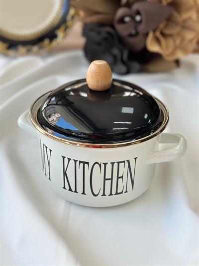 Emaye Motto Tencere 16 Cm