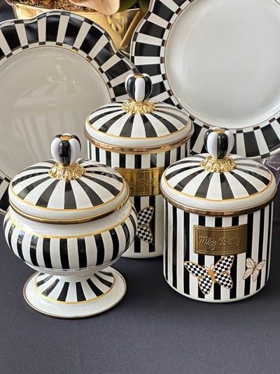 Papillon Emaye 3 Parça Kavanoz Set