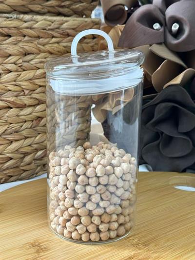 Sızdırmaz Depolama Erzak Bakliyat Cam Saklama Kabı Çay Kahve Saklama Kutusu-750 ml