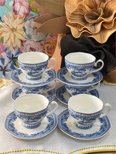 Türk Kahve Fincanı Blue Heritage 6 Kişilik 12 Parça