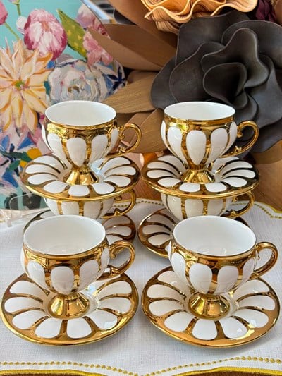 Türk Kahve Fincanı Goldies 6 Kişilik 12 Parça