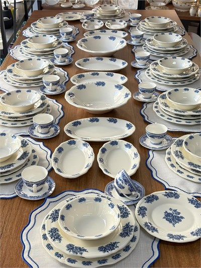 Yemek Takımı 94 Parça 12 Kişilik Flowers Blue