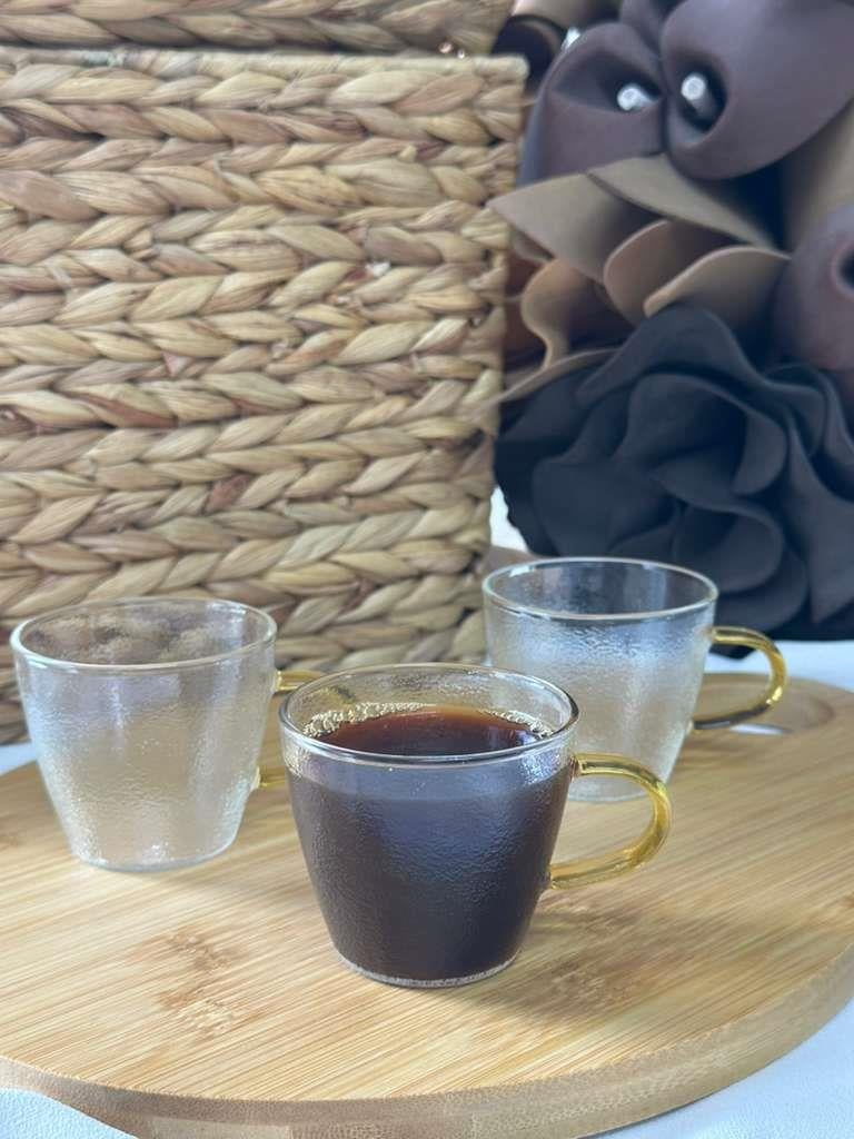 6'lı 110 ml Çay Kahve Espresso Cam Bardak Fincan