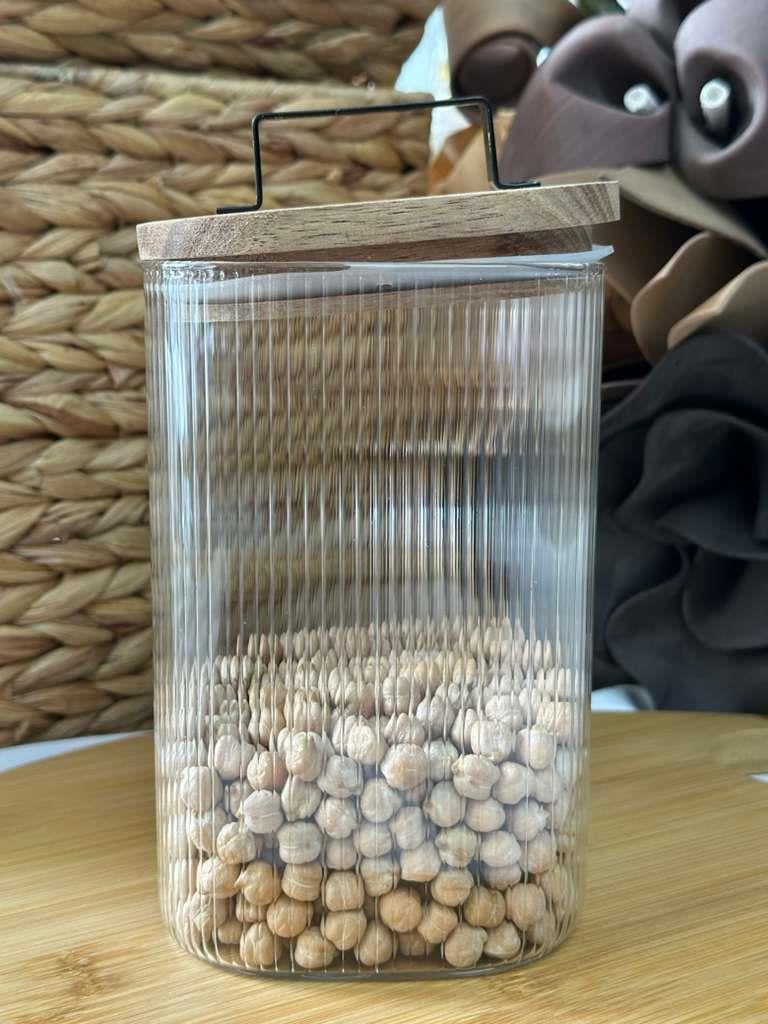 Akasya Kapaklı Cam Saklama Kavanozu 1500Ml