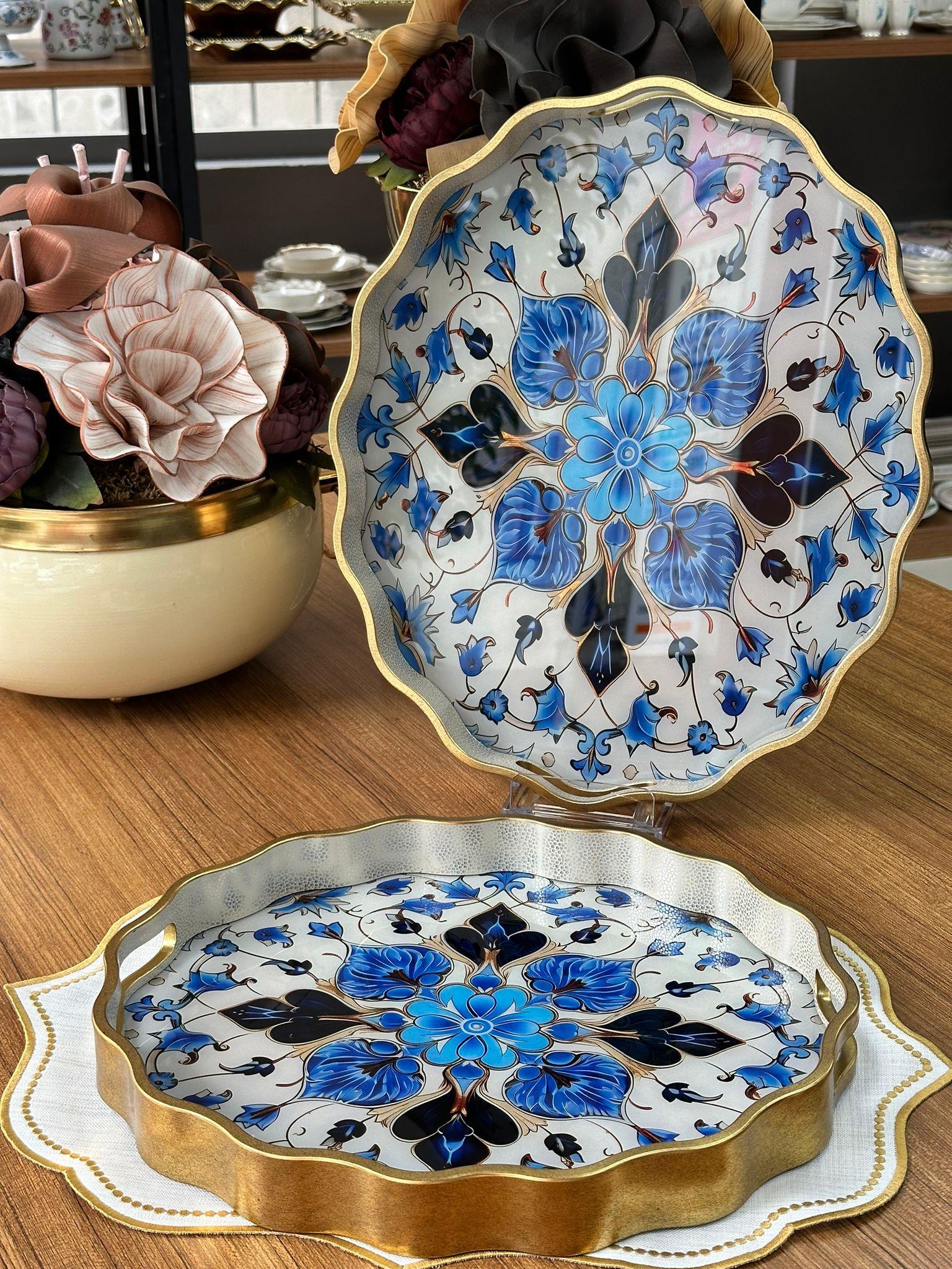 Arora 2'li Oval Ahşap Tepsi