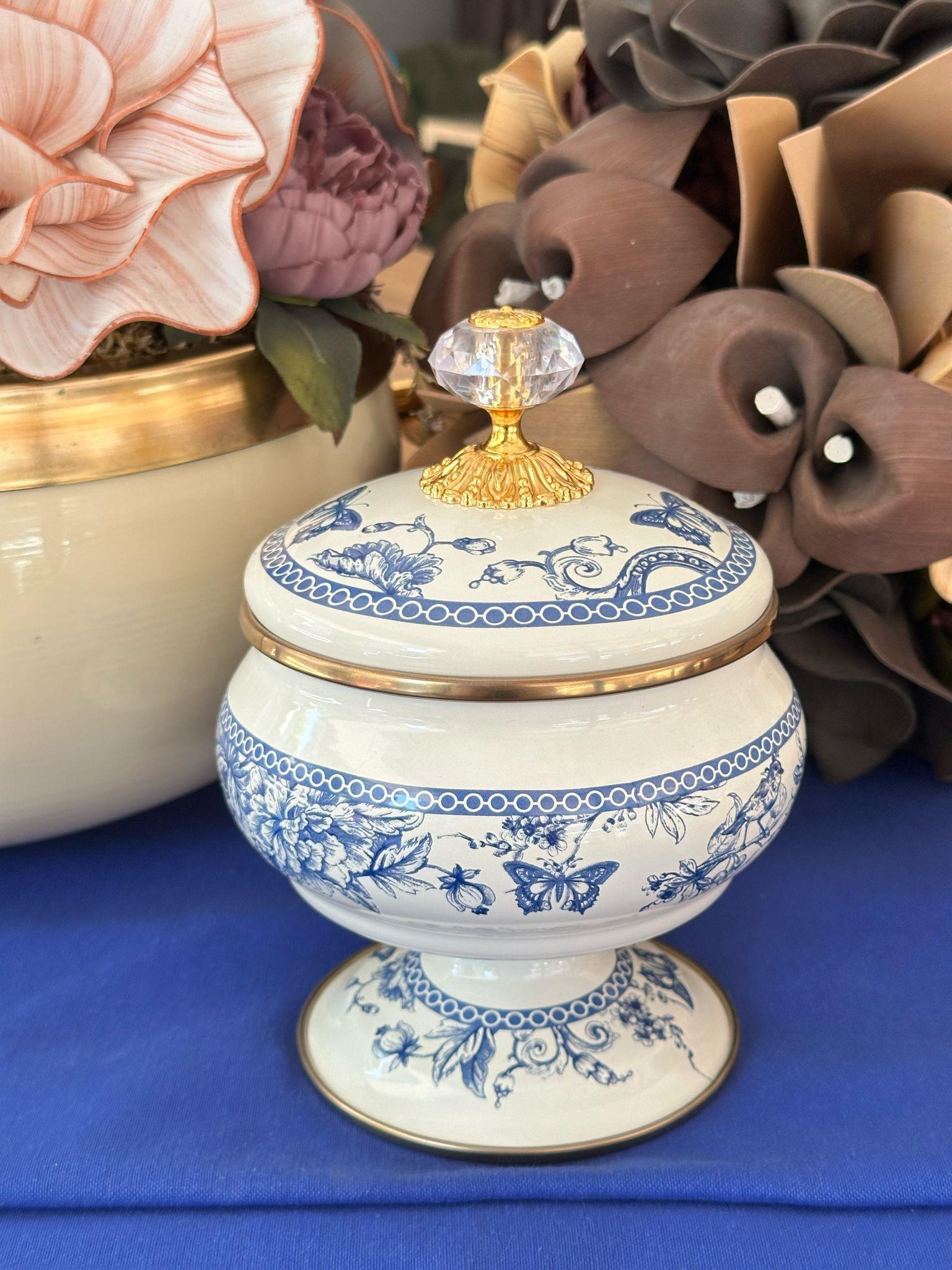 Blue Life Ayaklı Emaye Şekerlik