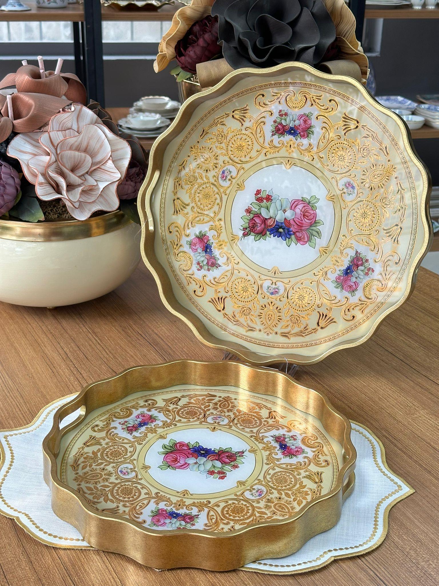 Dream 2'li Yuvarlak Ahşap Tepsi