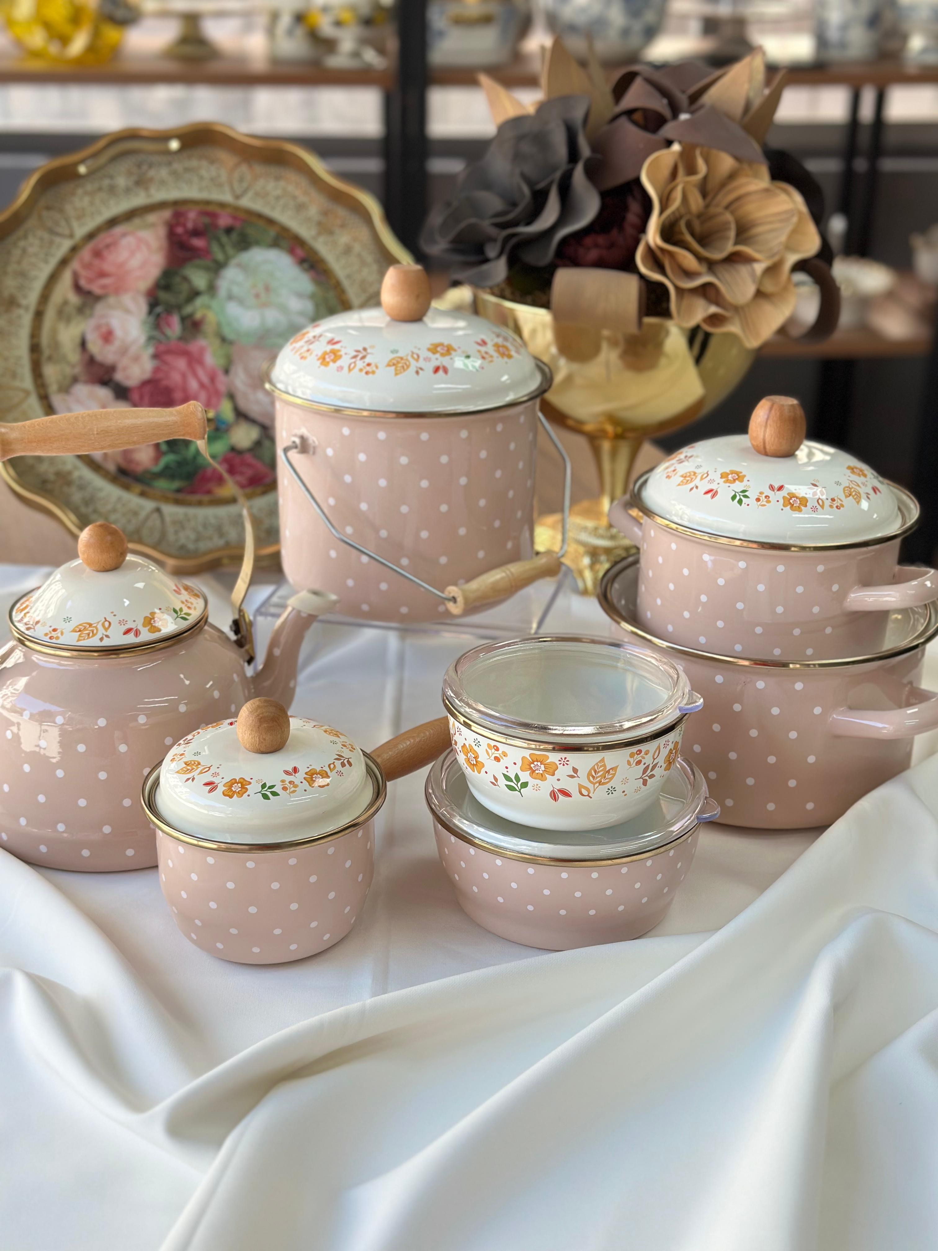 Emaye Amanda Mutfak Seti 7 Parça