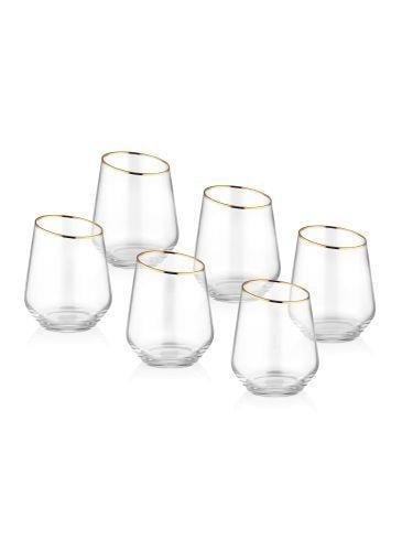 Gina Su Bardağı 6'lı Set - Gold