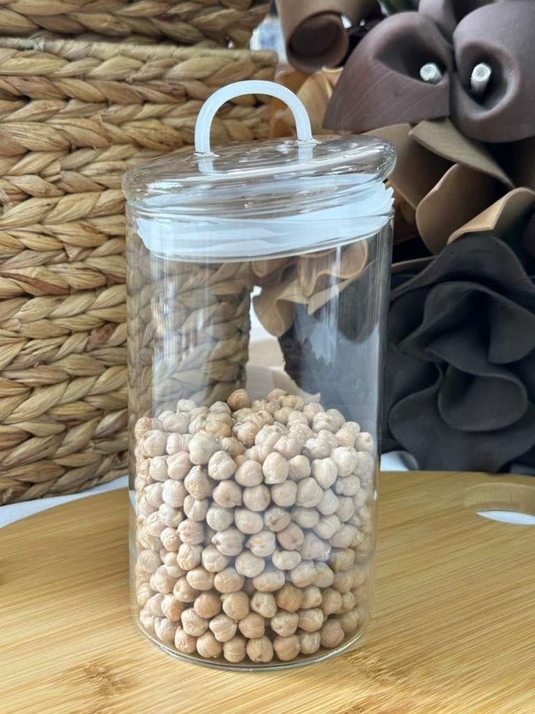 Sızdırmaz Depolama Erzak Bakliyat Cam Saklama Kabı Çay Kahve Saklama Kutusu-750 ml