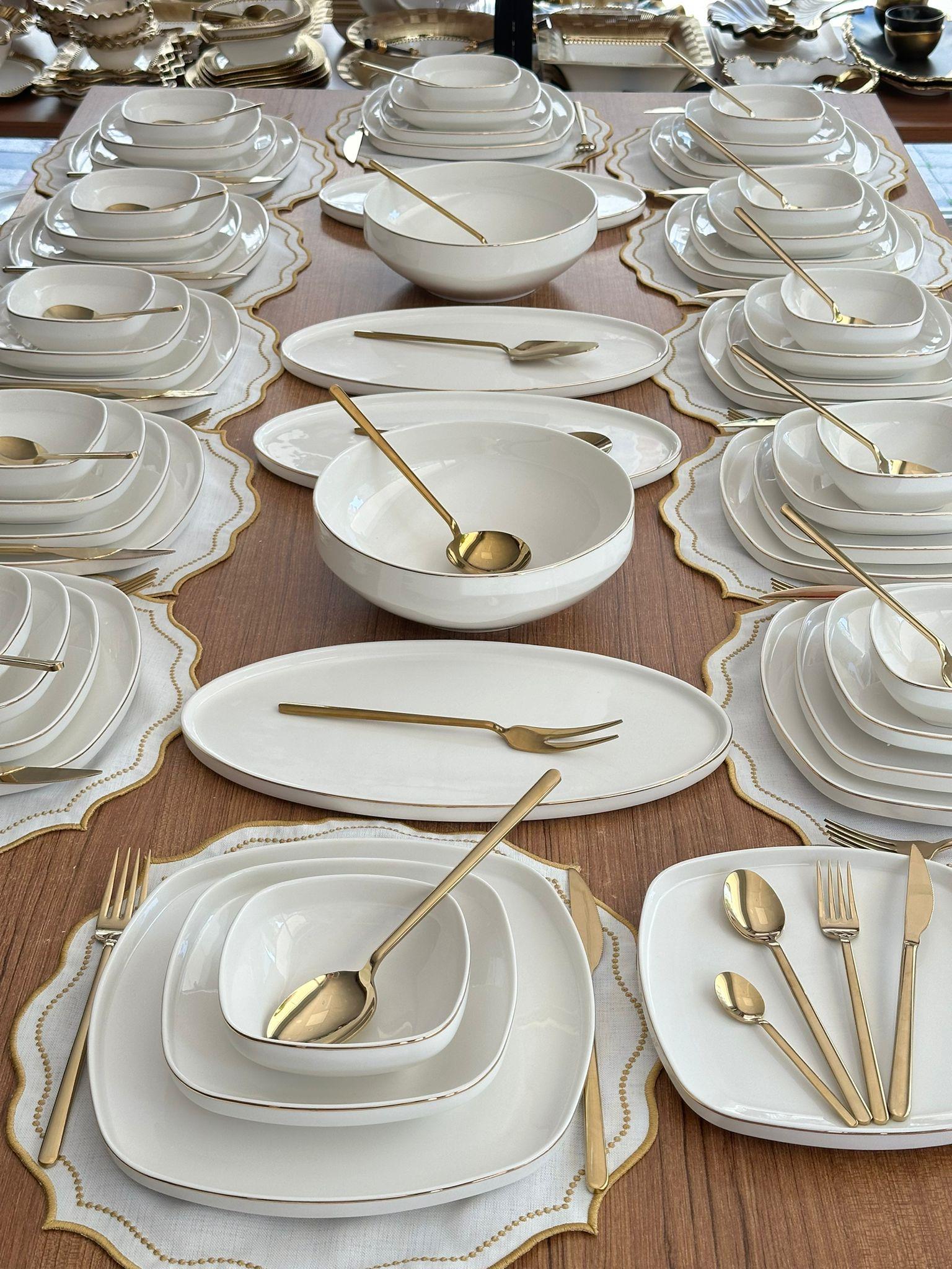 Yemek Takımı 155 Parça 12 Kişilik Ellie Gold
