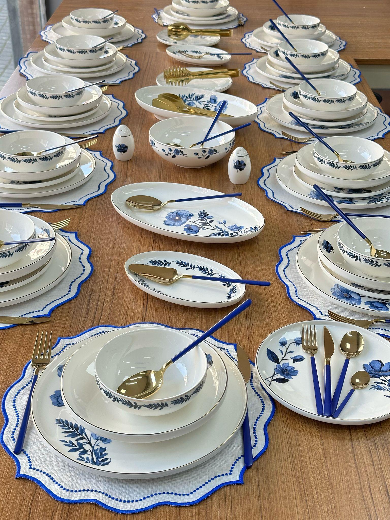 Yemek Takımı 159 Parça 12 Kişilik Blue Violet